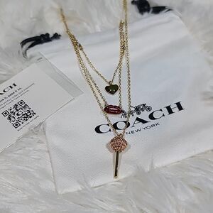 COACH Lollipop Charm Layered Necklace NWT